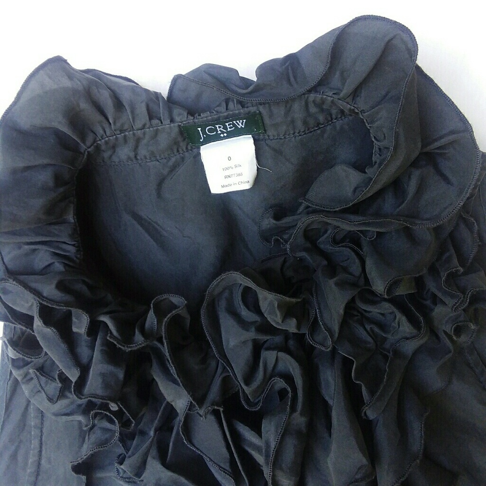 J-Crew Sleeveless Ruffle Blouse
